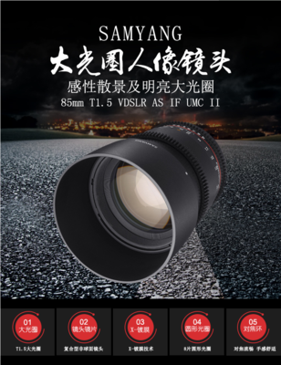 电影定焦镜头85mm
