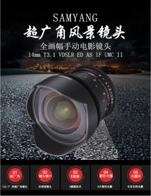 电影定焦镜头14mm